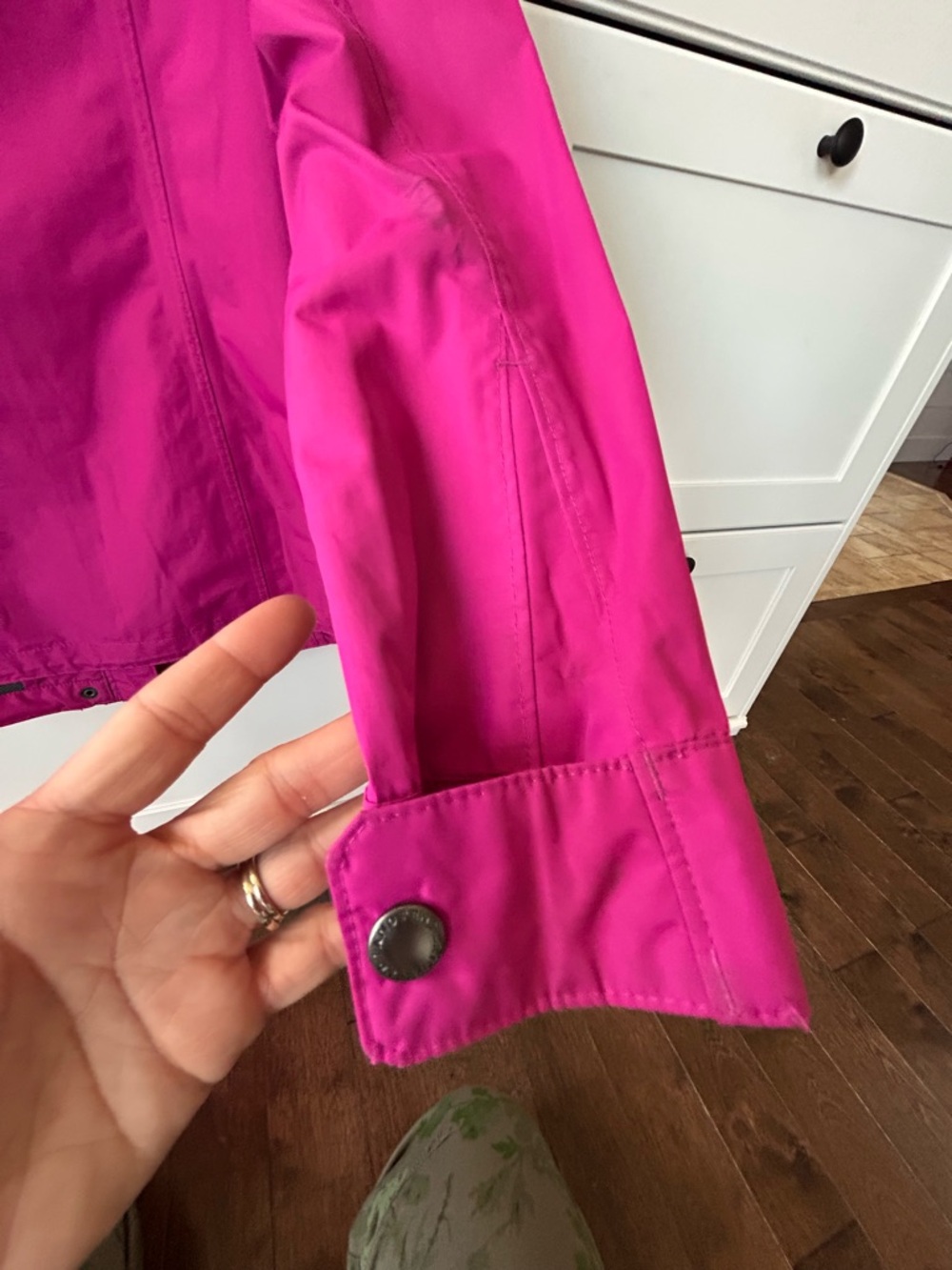 Lands' End Women's Hooded Jacket - Fuchsia - Picture 10 of 12